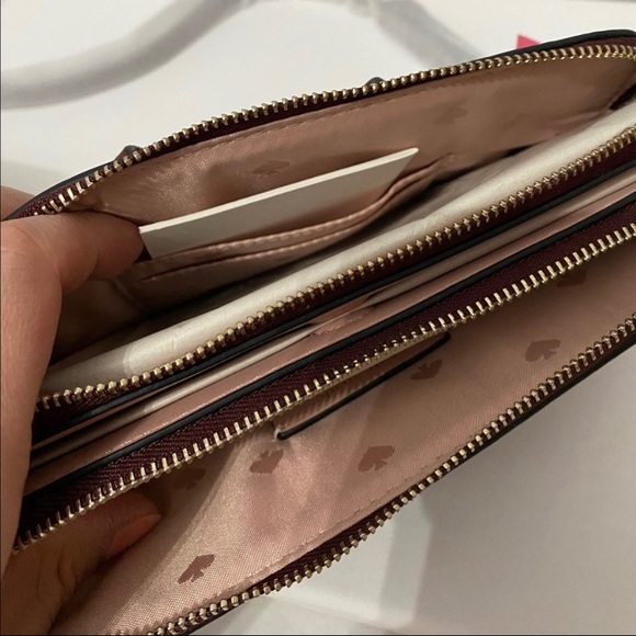 🏵NEW🏵Kate Spade floral puppy/dusty pink color crossbody bag and wallet set - Picture 8 of 8